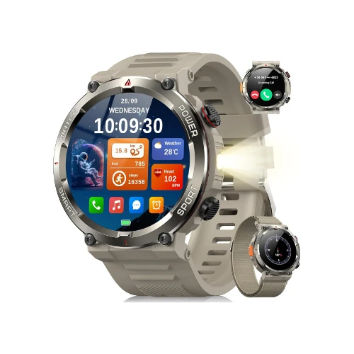 Montre connectée Blackview pour homme, bracelet d'activité avec appels Bluetooth...